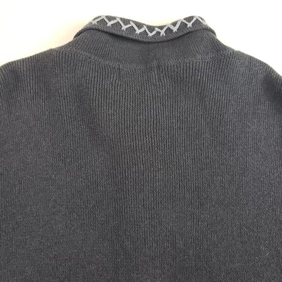 Vintage Woolrich Embroidered Sweater Women Large Blue Full Zip Cardigan Grandma - Picture 8 of 12